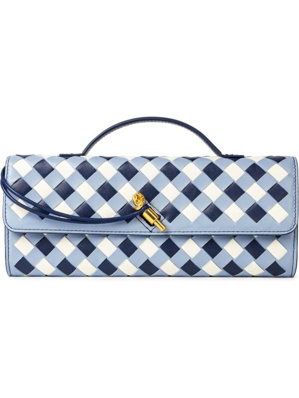 〽️Women Mixed Sky Clutch Purse Woven Vegan Leather Formal Evening Crossbody Bags